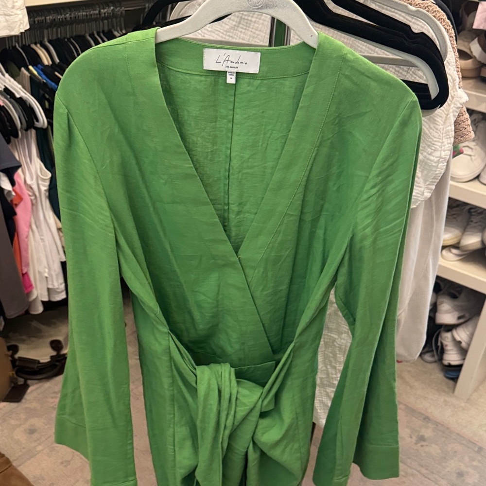 L'Academie Green Mini Dress